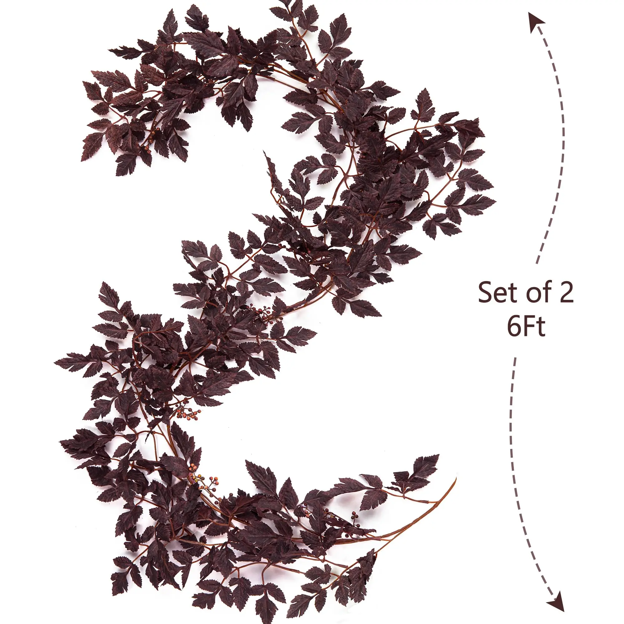 Plum Cimicifuga Seeded Garland 6
