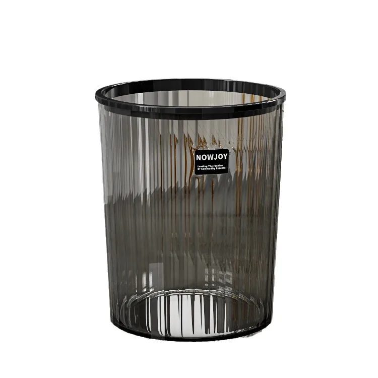 Household Pressure Ring Transparent Light Luxury Simple Trash Can Office Paper Basket Bathroom