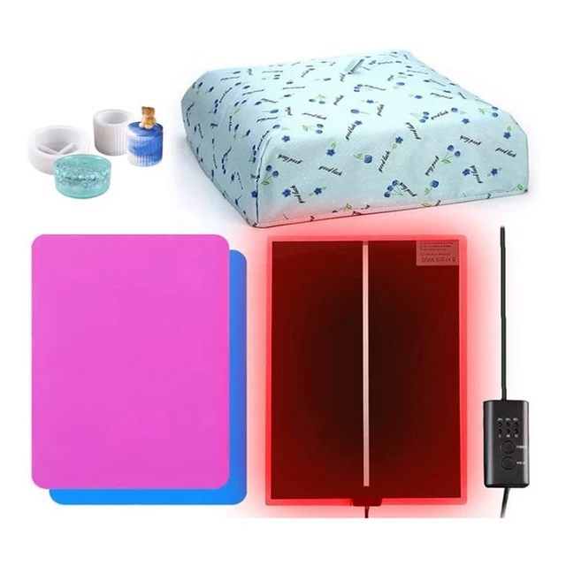 Gyantafűtés Szőnyeg-Quick Száraz Gyanta Kikeményítőgép Időzítőalkotó És Hőszigetelő Fedél, Barkács Kézműves Us Pugó