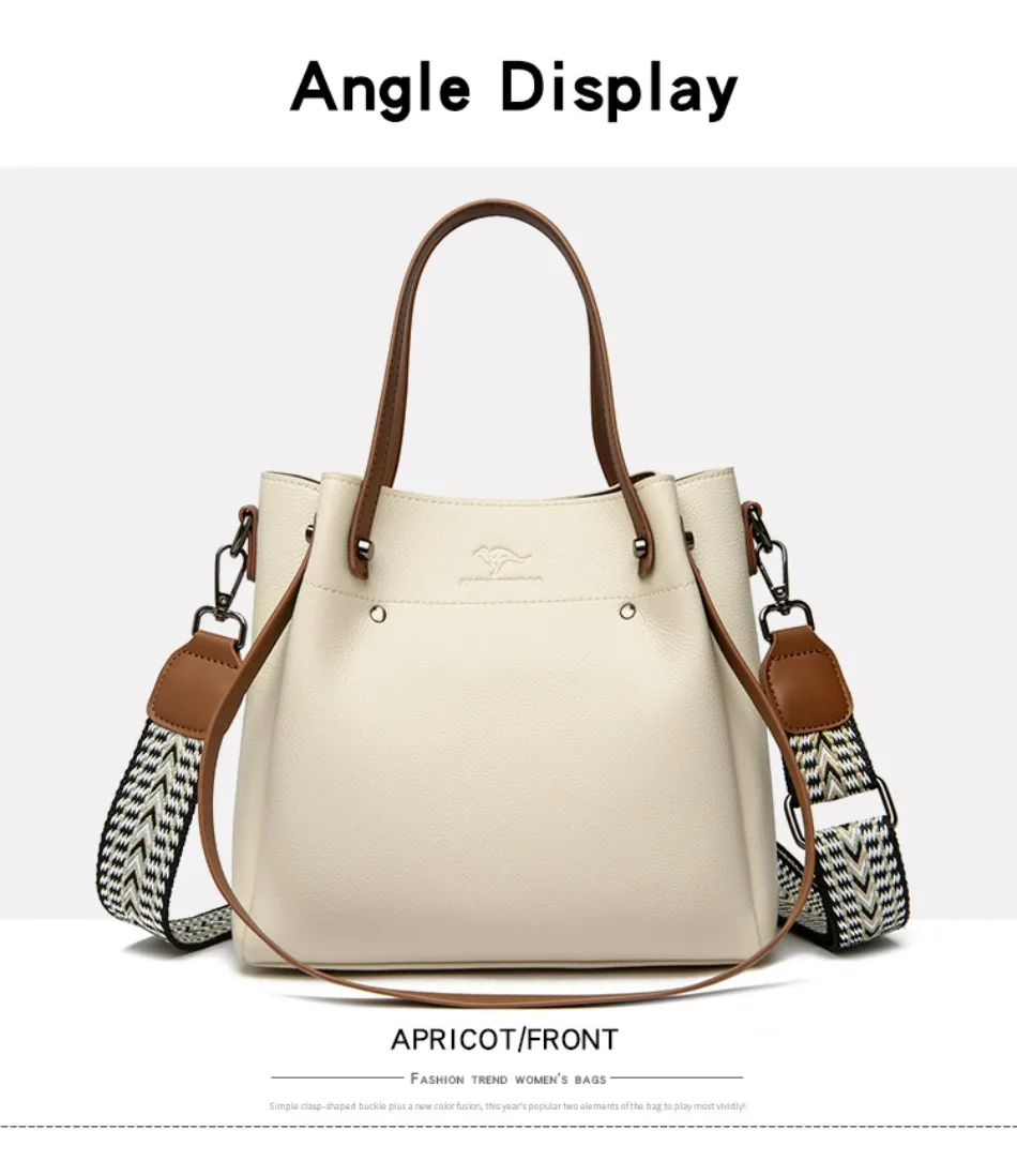 High Quality Leather Shoulder Crossbody Bags for Women Luxury Handbags Women Bag Designer Large Capacity Soft Tote Messenger Bag