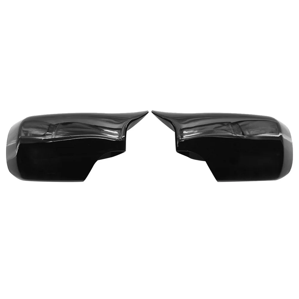 

for -BMW E46 E39 325I 530I 330I 525I Bright Black ABS Side Rear View Mirror Cap Cover Shell Trim