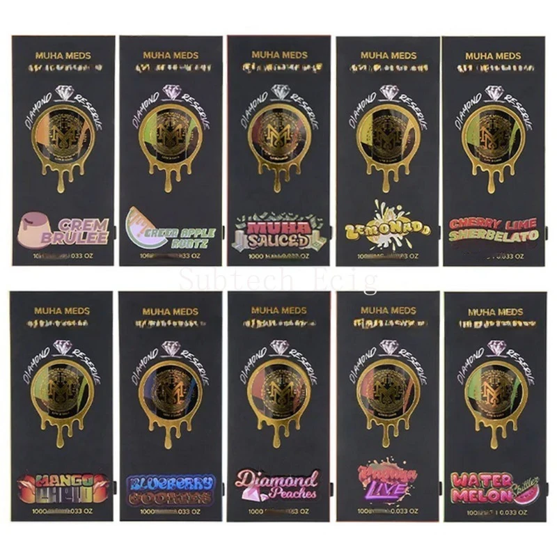 10 stücke Muha Meds Vape Pens leere Patronen 1,0 ml 280mah wiederauf ladbare Pod-Gerät mit Geschenk box Vapor izer Pen Stick für dickes Öl_Sb5bf63c24c014fec9f9b66b560144d9cf