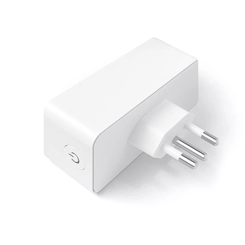 MOOL Tuya 16A Brazil Standard Wifi Smart Plug With Power Monitor,Smart Life APP Smart Socket Voice Work For Google Home Alexa