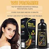 100ml/500ml Hair Dye Shampoo 3in1 Darkening Hairs Instant Gray To Black Polygonum Multiflorum Natural Coloing Cover for Women 3