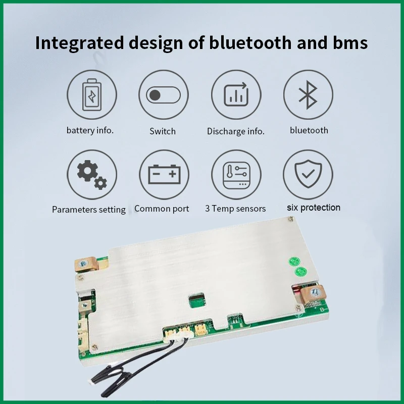 JBD BMS 리튬 이온 스마트 BMS, 온도 센서 기능 밸런스 보드, 리튬 배터리용, 4S LiFePo4, 12V, 3S, 100A, 150A, 200A, BT UART, RS485
