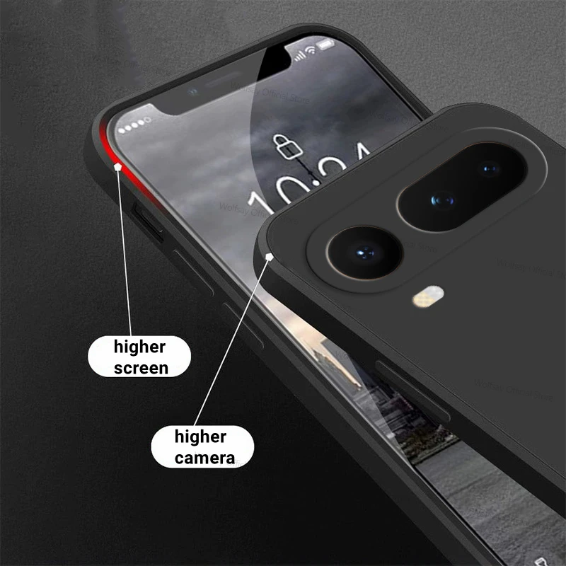 Enhanced Product Title: Shockproof Liquid Silicone Protective Phone Case -