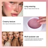 Miracle Downycheek Cream Monochrome Blush Paste Mud Woman New Peach Blush  Eyeshadow Lipstick 3In1 Paste Cheek Women Comstics 4