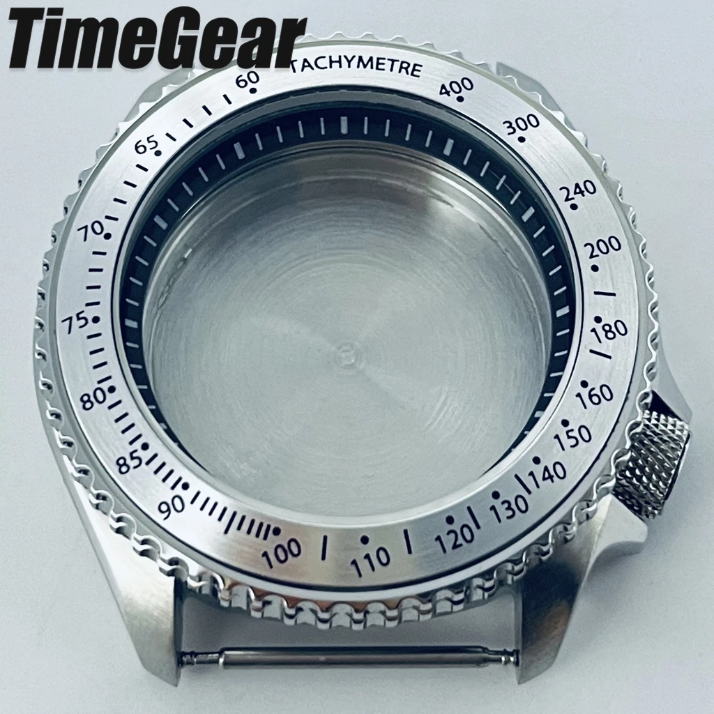 Sleek Black Ring Watch Case with Sloping Bezel and 3.8 Crown