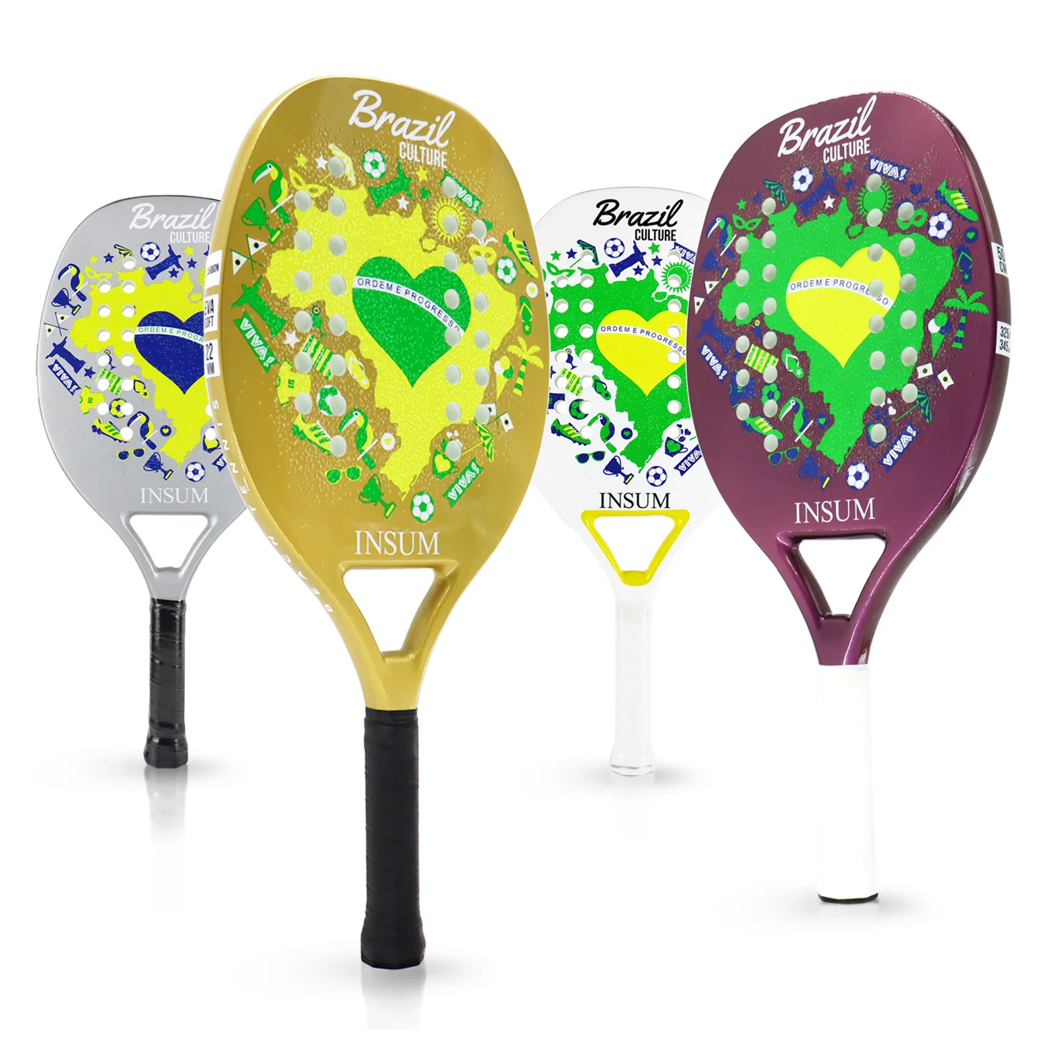 Beach Tennis Racket 100% Carbon Fiber EVA SOFT Round Surface For Men and Women INSUM Raquete Beach Tennis tennis racket
