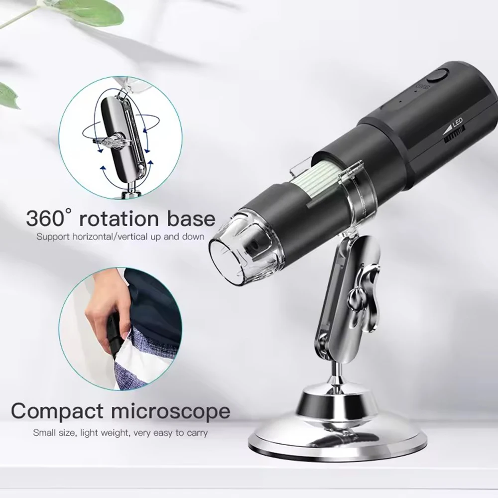 Professional Digital Microscope WiFi Wireless Electron Dermatoscope Scalp Detection Pores Magnifier Facial Skin Analyzer Machine