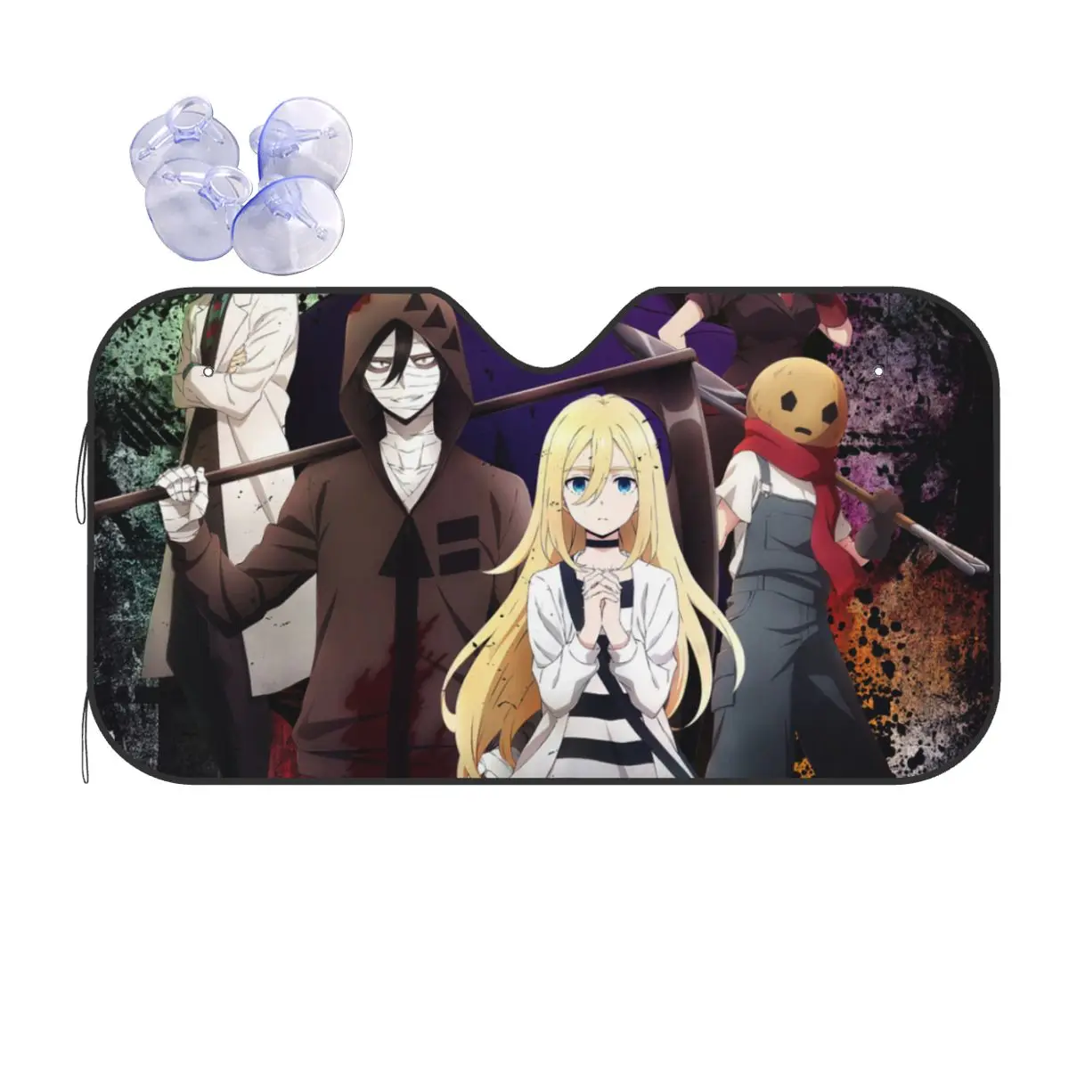 

Солнцезащитный козырек Satsuriku No Tenshi, крышка лобового стекла с аниме «ангелы смерти», переднее окно 70x130 см, крышка лобового стекла автомобиля