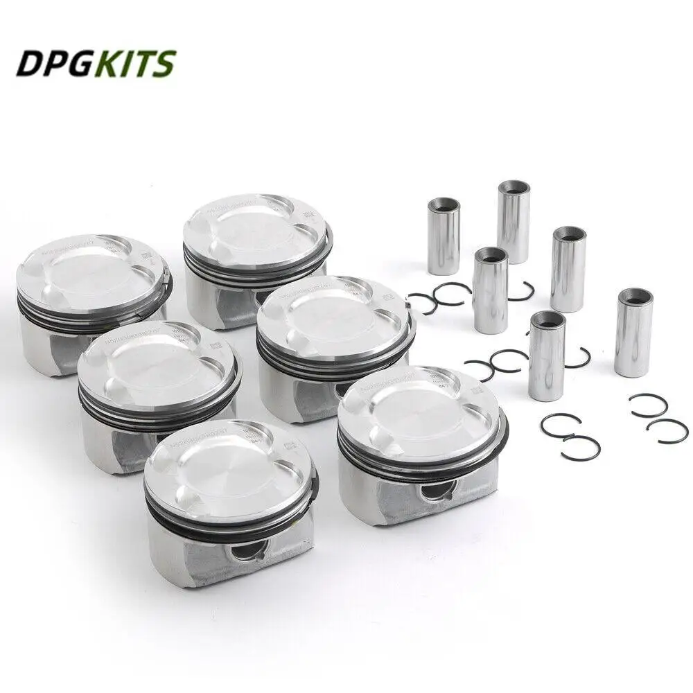 

6pcs 11257564335 11257559434 Pistons Rings Set Φ85mm For BMW E90 E91 E92 E93 E60 E61 130i 330i 530i N52B30BF With1 year warranty