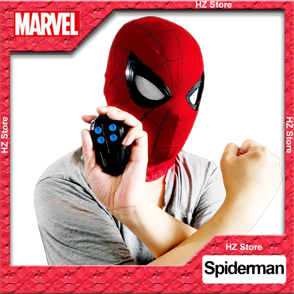Marvel hombre araña máscara con Control remoto móvil ojos 1:1 superhéroe  Spiderman disfraz con máscara Cosplay para regalo de Navidad de  cumpleaños|Figuras de acción| - AliExpress