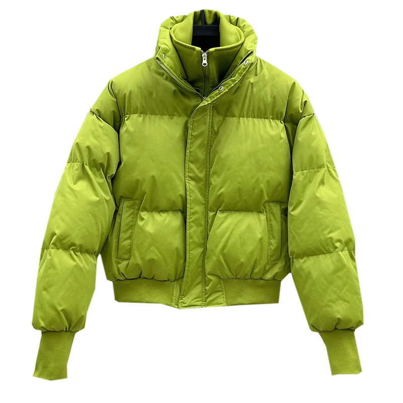 Autumn Winter Warm Thickened Cotton Coat Patchwork Stand Collar Coat Men's Trendy Loose Short Cotton-Padded Coat Bread Coats