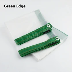 Transparent Waterproof Shelter for Balcony and Garden with Temperature Control and Shade Protection (Green Edge)