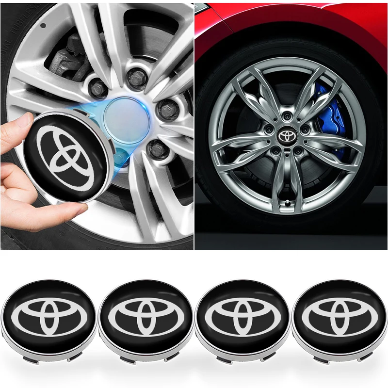 Car Wheel Center Hub Cap Logo Stickers Rim Cover Emblem Styling Per Toyota Hilux Land Cruiser Prius Supra Rav4 Prado Aqua Camry