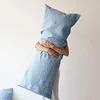 Double Long Pillowcase 100% Pure Linen Pillow Case Euro Sham for Bed,Custom Size Envelope Cushion Cover Antibacterial Anti-mite 1