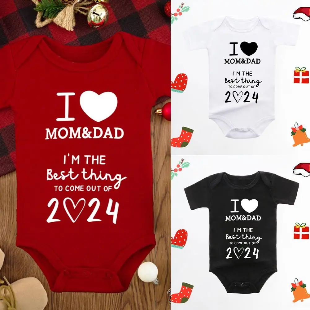 Hello 2024  롬퍼 긴팔 점프수트, 첫 , 나의 새로운 Its Year, Ropa Year, 여아 옷, 남아 L3r8
