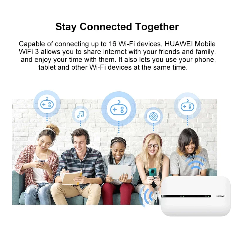 Huawei 4G Router WIFI 3 E5576-855 Wireless Wifi Portable Modem Outdoor Hotspot Pocket 150mbps Sim Card Slot Repeater 1500mah