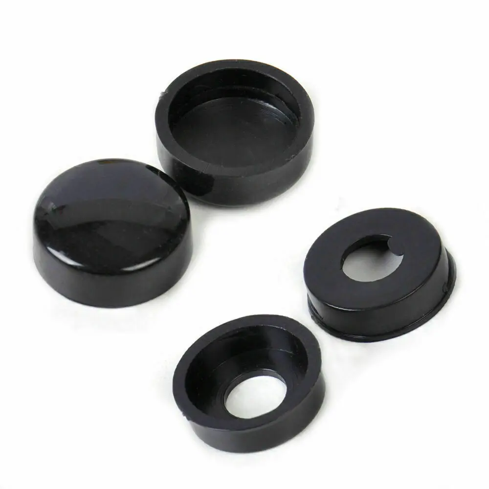 Screw cap 4pcs black for car truck van license plate frame