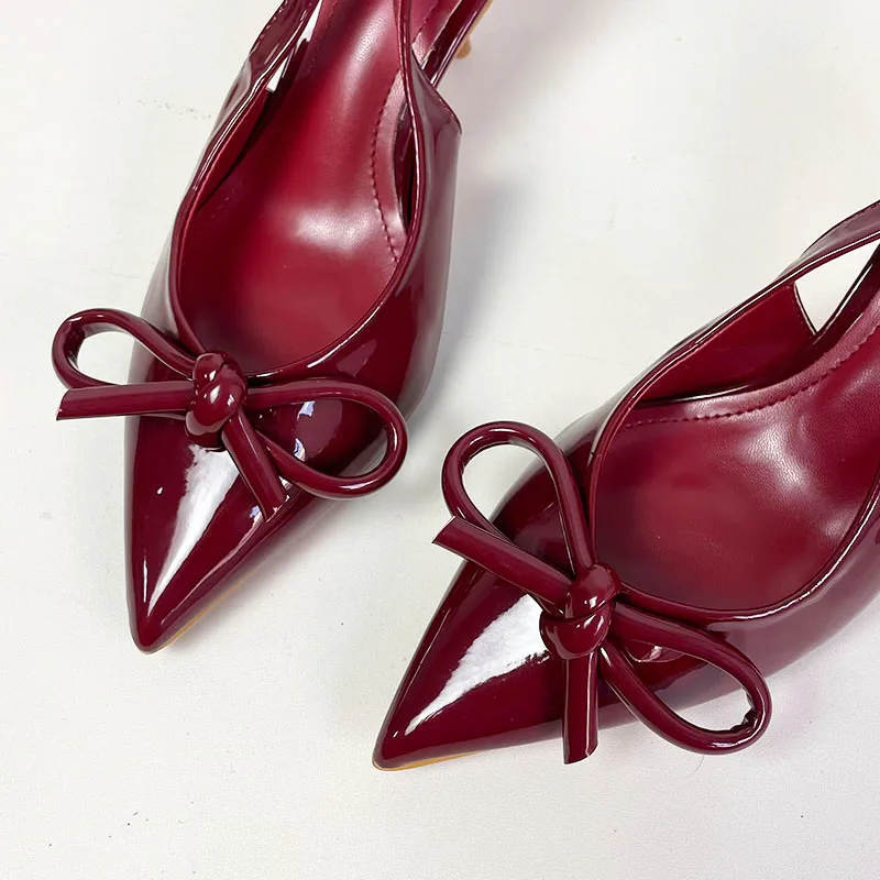 Fashion Butterfly-Knot Ladies Heels Shoes Pointed Toe Female Footwear Slingbacks Women High Heels Pumps Shoes New In 2025 2