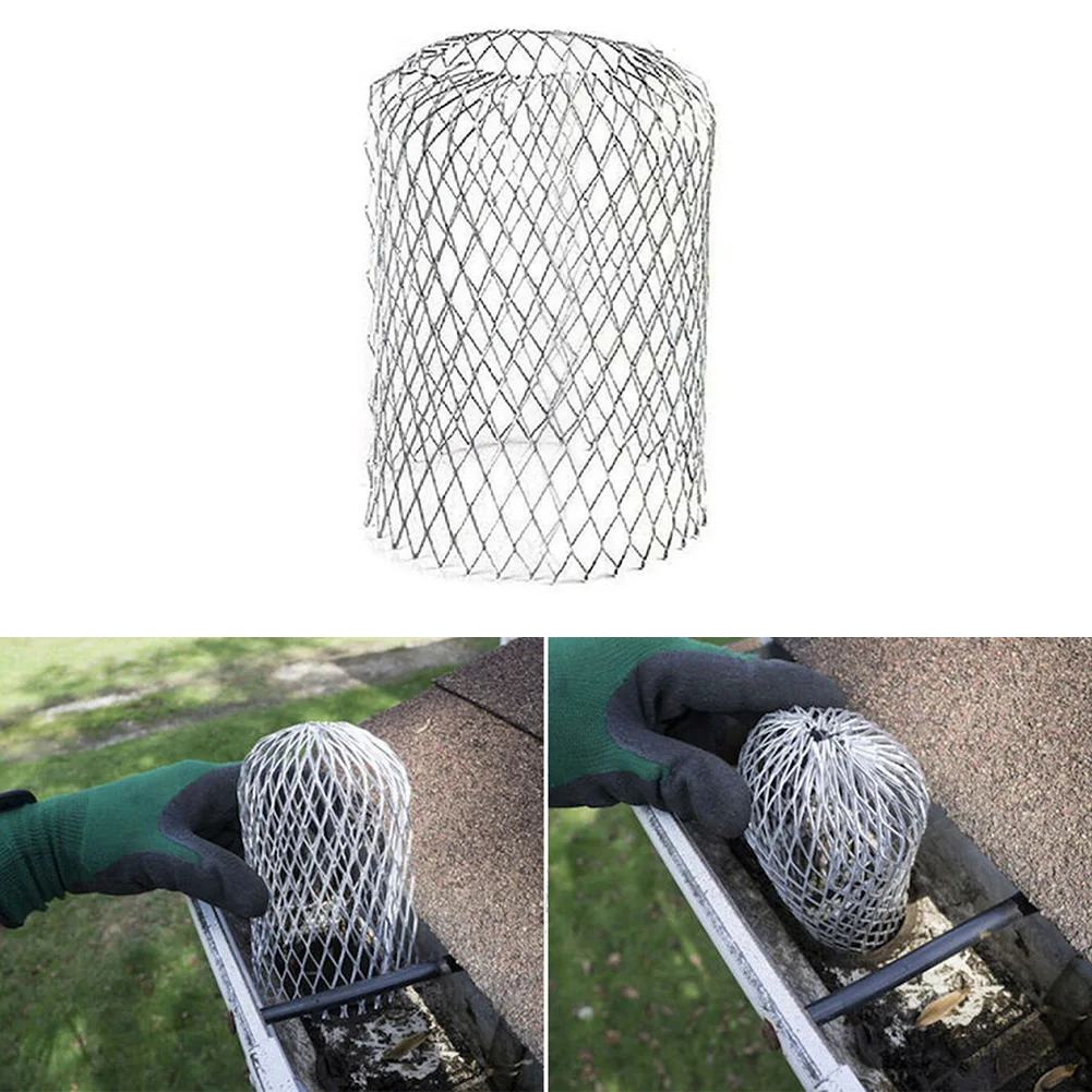 Metal Mesh Roof Gutter Filters Aluminum Gutter Guard Strainer Stop Leaf Blockage Drainage Pipe Net Cover Guard Hardware gutter covers