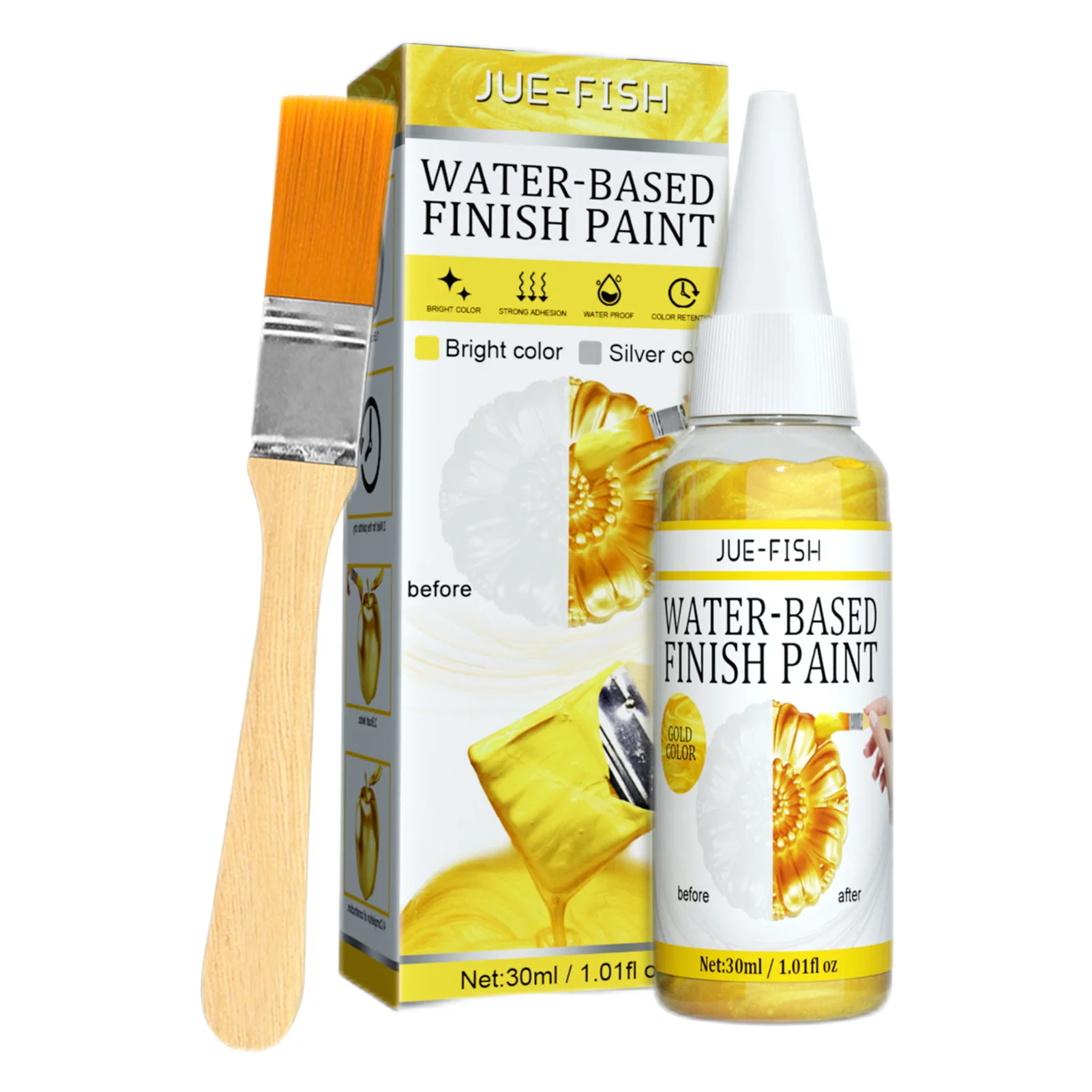 Water-based Finish Paint Water Based Glitter Bronzing Paint Gold Oil Paint For Artists Bright Gold Or Silver Paint Paint Gold
