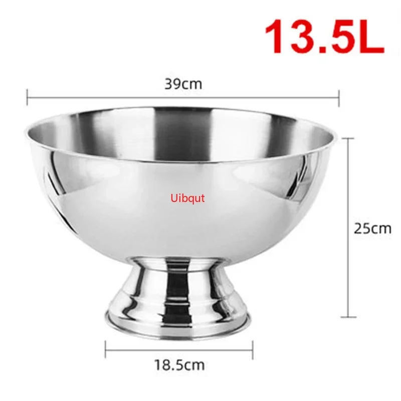 304 stainless steel Deer Head ear GOLD SILVER big ICE BUCKET BOWL CHAMPAGNE Large champagne bar bucket beer bucket basin