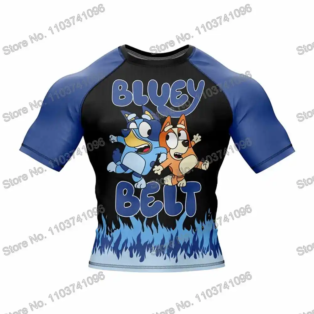Heeler Rollers Surf Clothing BJJ MMA Men Rash Guard Short Sleeve Diving T-Shirt Tight Swimwear Summer Beach Floatsuit Women GYM