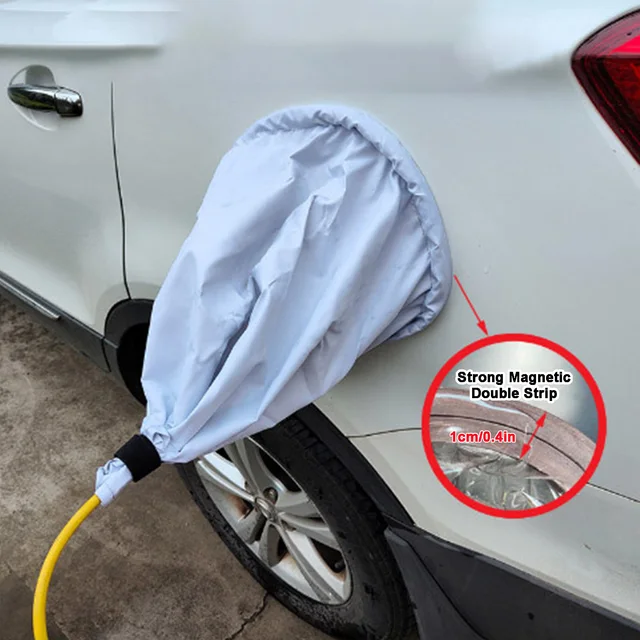 Elektrische Auto Lade Zubehör Magnetische saug EV Ladegerät Port Abdeckung  Wetterfeste Wasserdichte Ladegerät Port Schutz Fall Etui - AliExpress