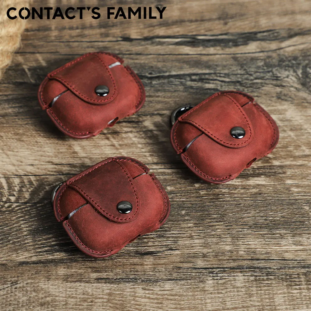 

3 / 5 / 10 pcs Wholesale Genuine Leather Case for AirPods Keychain Cover For AirPods pro2 Case Charging Box Genuine leather