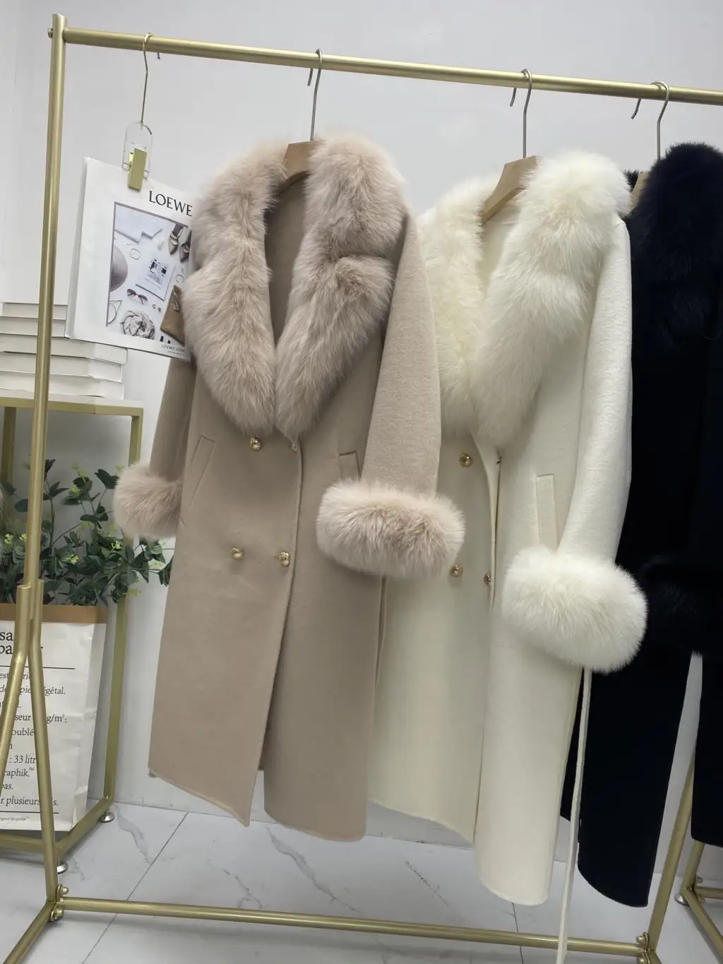 2023 Autumn and Winter New High-End Fox Fur Collar Reversible