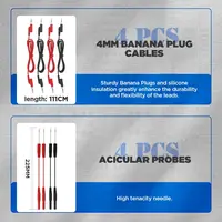 MRCARTOOL Multimeter Test Leads Kit 92PCS 104PCS Electrical Multimeter Leads Kit Relay Tester Automotive Back Probe Kits 2
