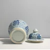 Jingdezhen Double Happy Ceramic Chinese Vase Blue and White Ginger Jars for Home Decor Pot Table Vase Porcelain Temple Jar Vase 5