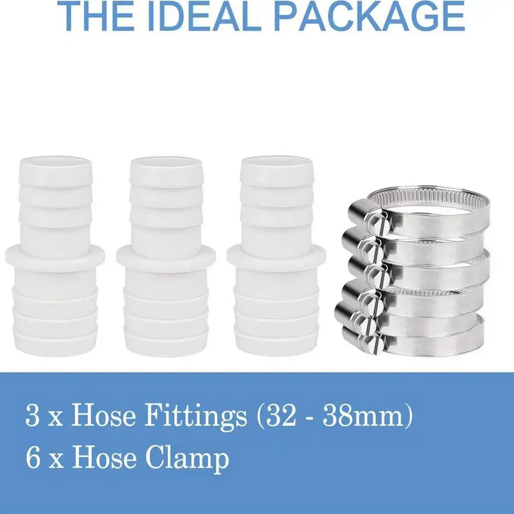 Description Picture 4 of item2/3/4pc Hose Connector Set With 32-38mm Hose Nozzles Pool Hose Adapter Nozzle Adapter Hose Fitting Accessries Pool Cleaning Tool
