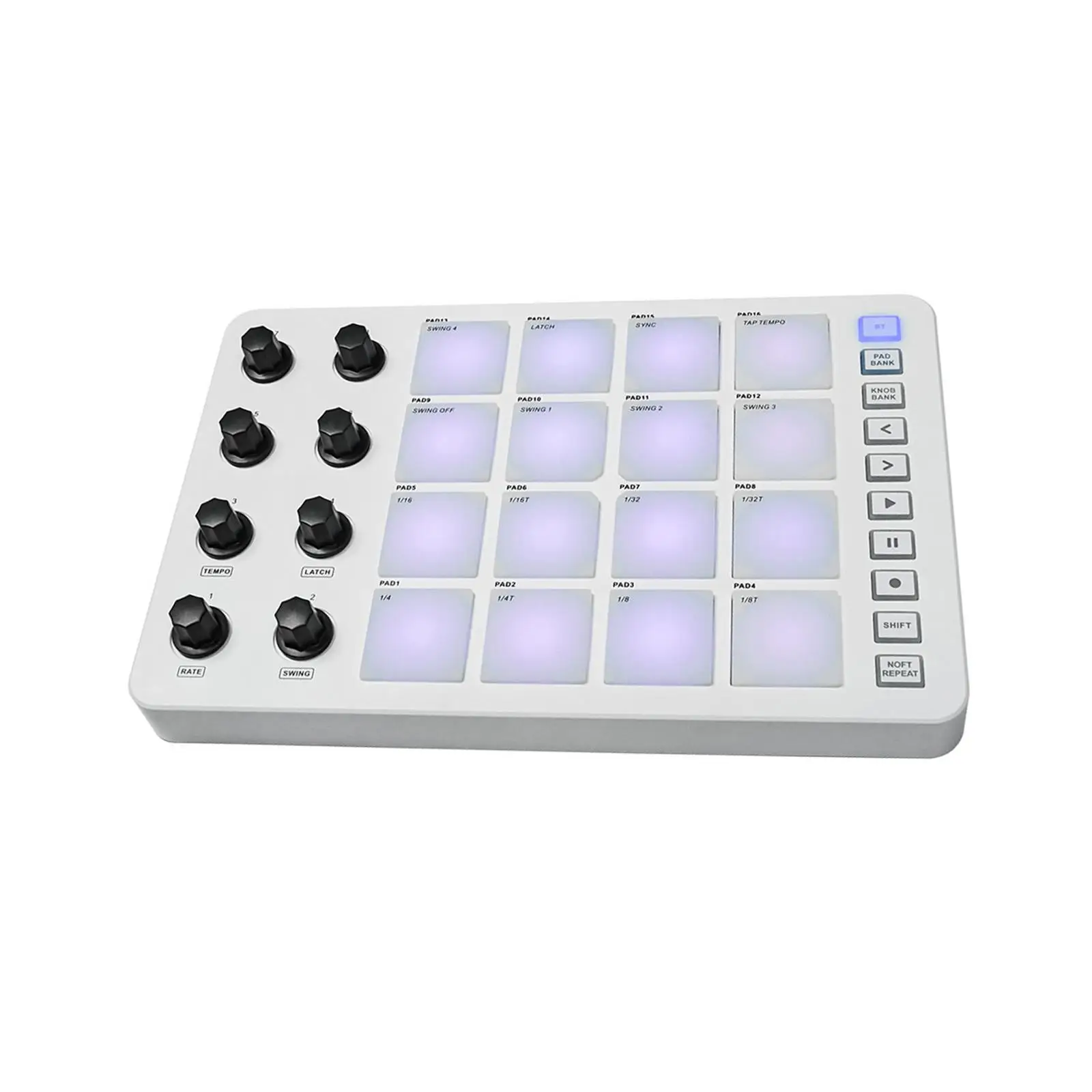 

MIDI Keyboard Portable USB 5 Assignable Knobs with 16 Backlit Drum Pad MIDI Pad Beat Maker Machine for Music Production Beginner