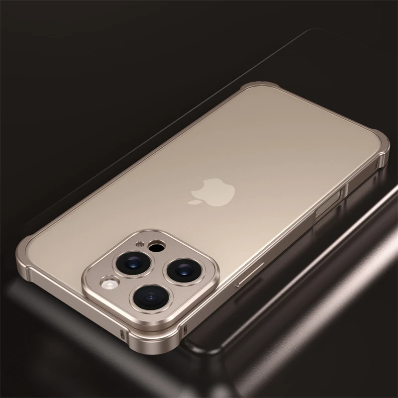 Premium Aluminium Frame Metal Bumper Hard Case with Alloy Lens Protector