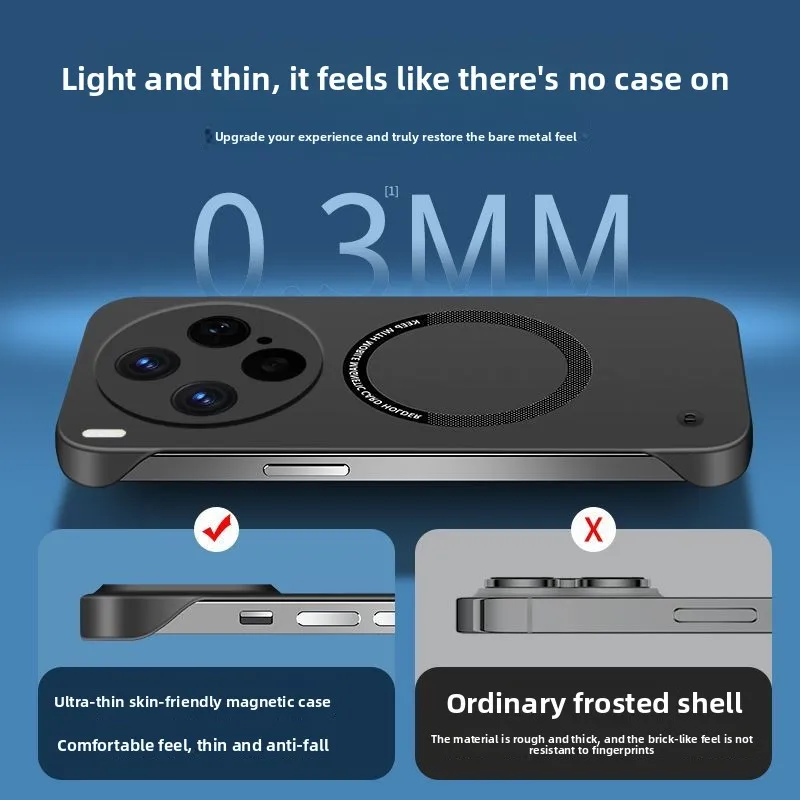 Ultra Thin Frameless Magnetic Shockproof Fashion Color Case - Enhanced Protection Cover