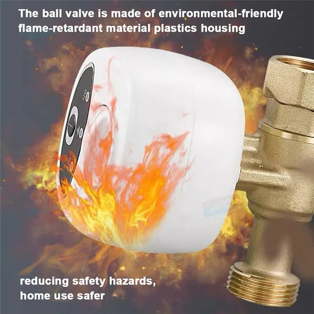 A23F-Wifi Intelligent Ball Valve Automatic Water Shut-Off Valve Support APP Control/3 Timing Modes/Water Leakage Alarm EU 5