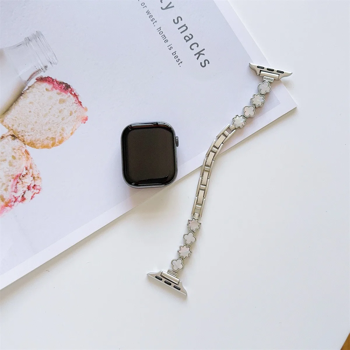 Stilren smartwatch metallarmband för apple watch_voghion.com