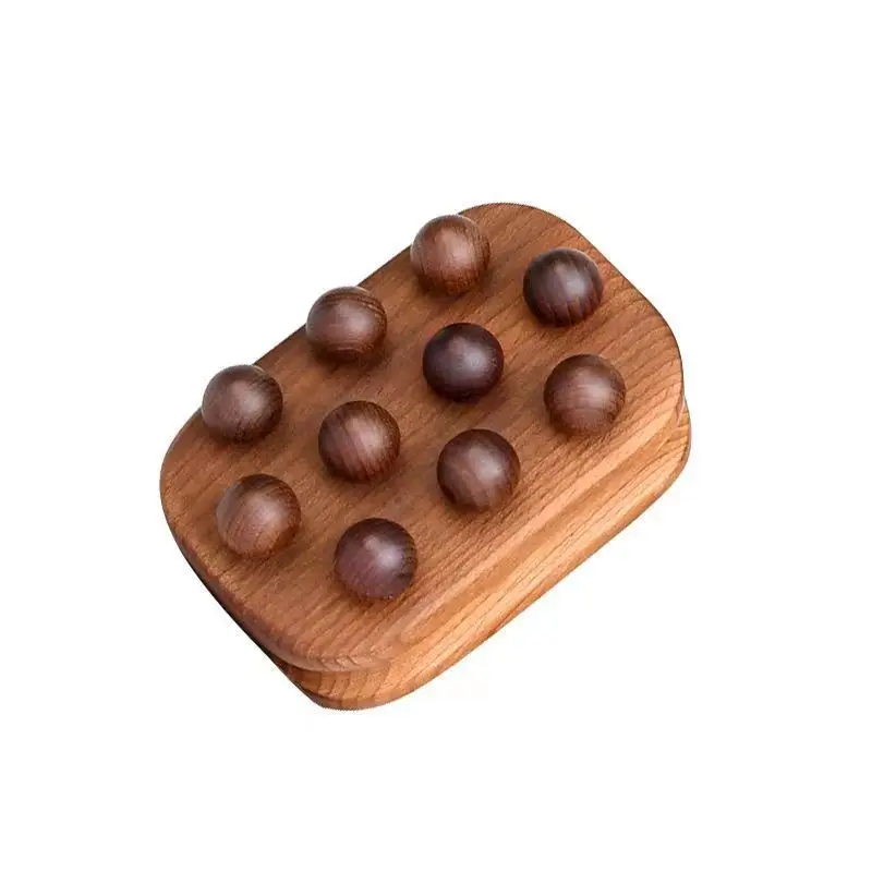 

10 бусин ручная фотощетка из натуральной древесины для талии и ног фотощетка для спа-терапии антицеллюлитный инструмент для релаксации