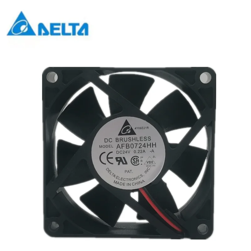 New delta AFB0724HH 7025 24V 0.22a two-wire inverter power cooling fan