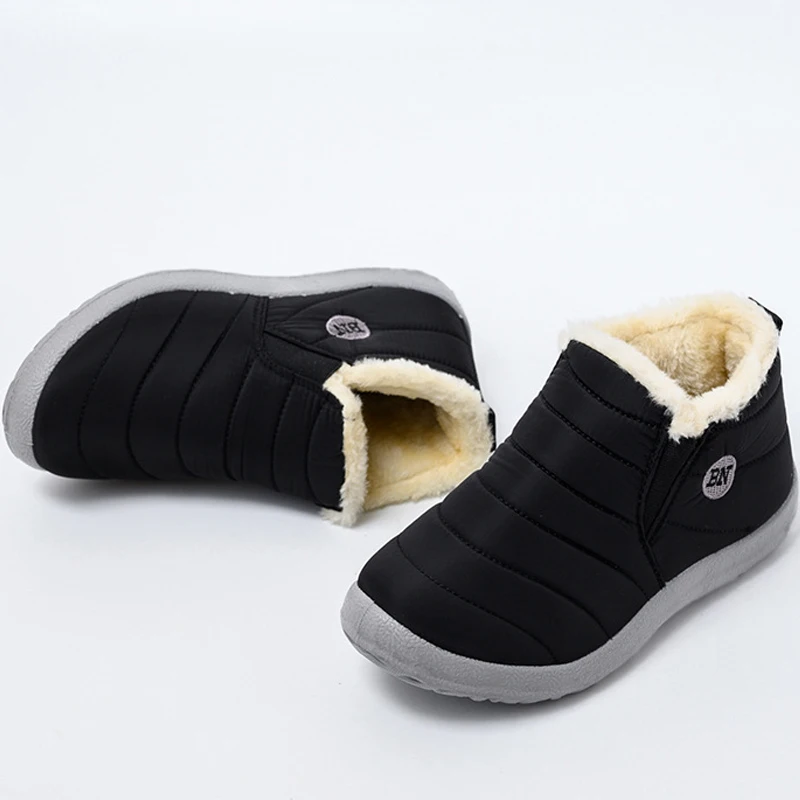Women'S Waterproof Nonslip Warm Snow Shoes Comfortable Low Top Hiking Shoes Slip On Winter Boots Ankle Bota Mujer Feminina Trend