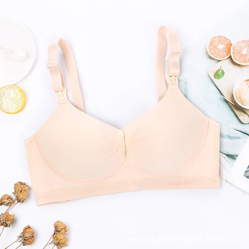 1PCS Pregnant Women Breastfeed Bras Open Gather Before Breastfeeding Thin and Comfortable Seamless Underwear Without Steel Rings 3