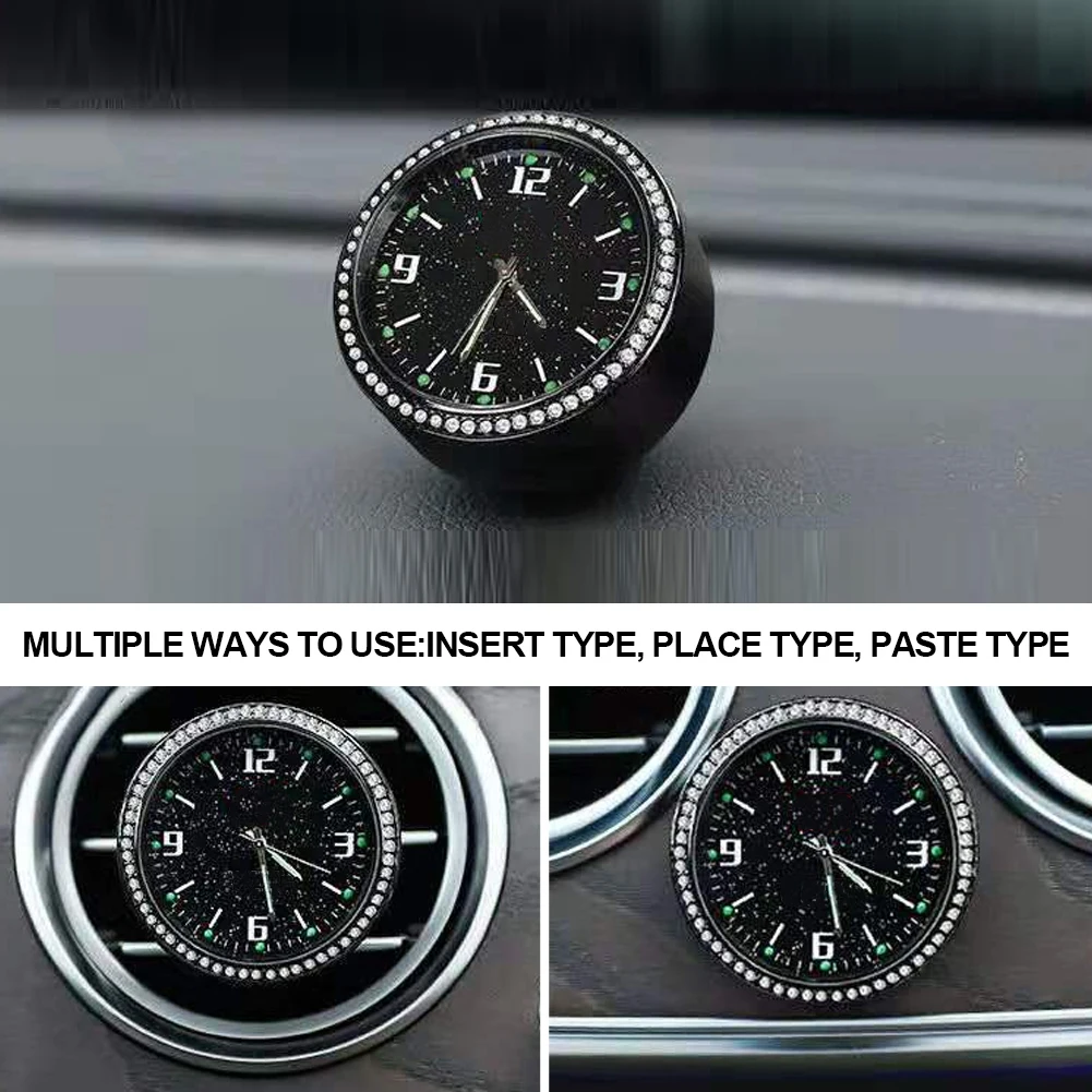 Luminous Auto Gauge Clock Mini Car Air Vent Waterproof Quartz Clock Clip Air Outlet Watch for Styling Car Accessories car clock air outlet dashboard clock car clock thermometer