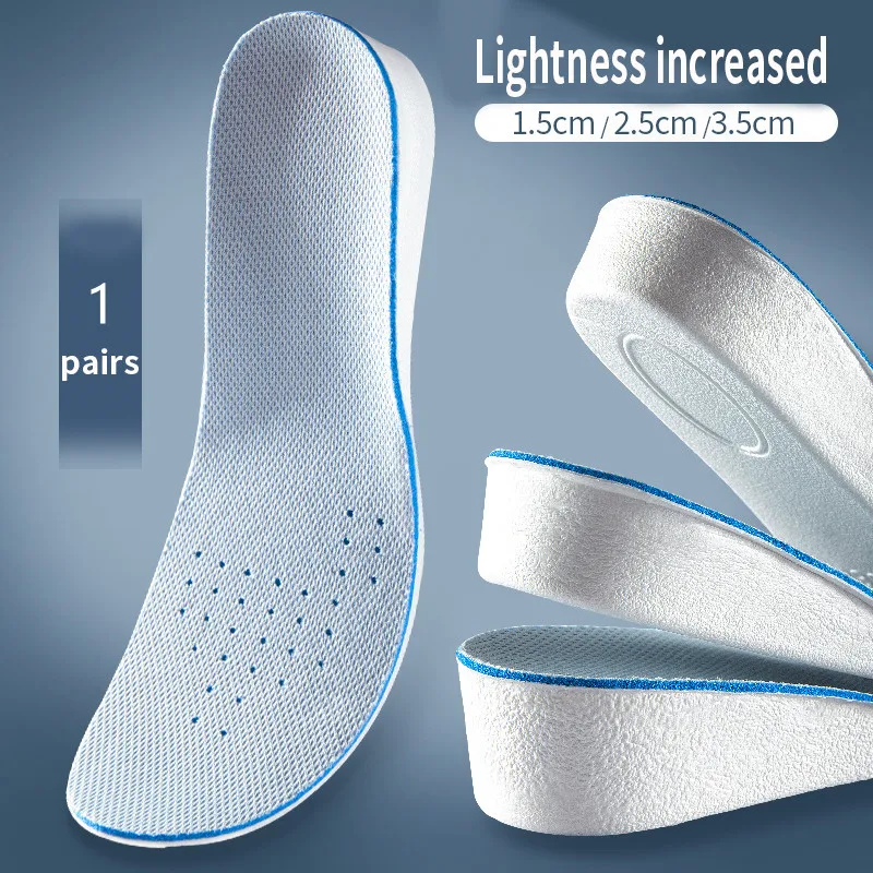 Height Increase Insoles 1 Pair Simple Height Increase Insoles, Shock Absorption Heel Cushion Pads, Height Lift Shoes Inserts for Men Women