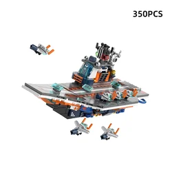 Ocean Adventure Ship Sail Puzzle Blocks - Decorative and Fun Building Set with Unique Flag Designs for In bag (Aircraft Carrier)