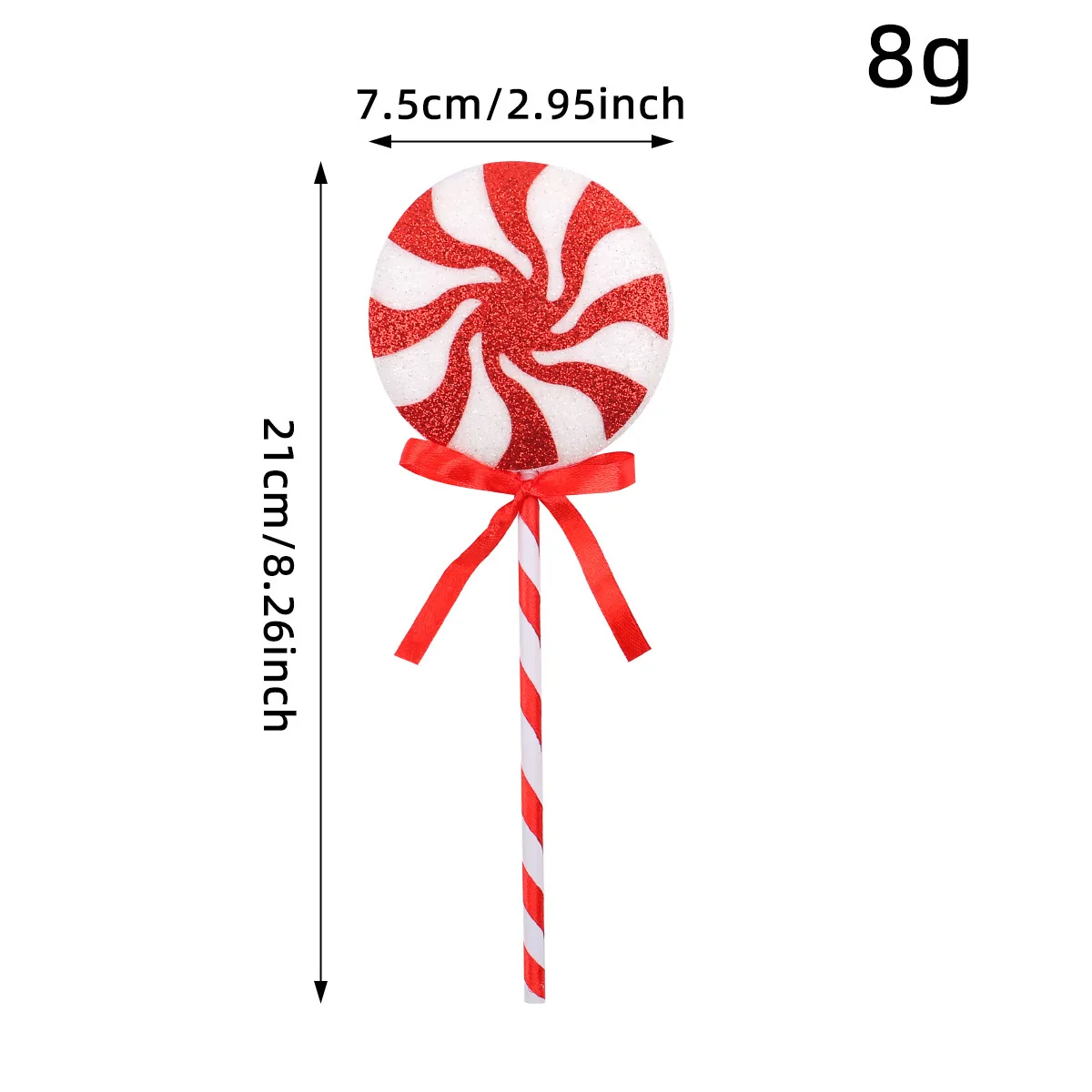 DIY Christmas Tree Lollipop Pendants Christmas Hanging Decoration Simulation Glittery Candy Cane New Year Navidad Party Decor