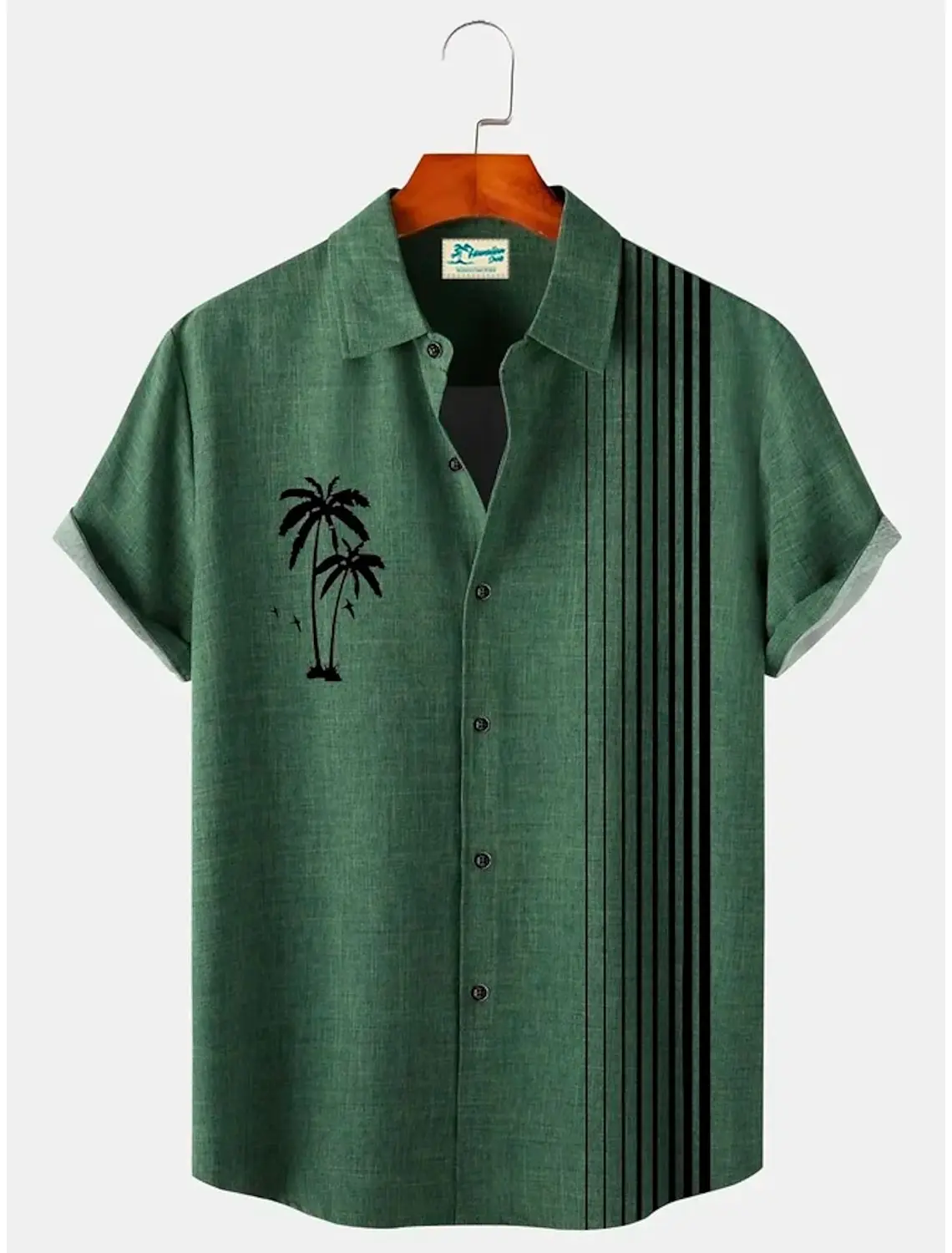 Camisa Lunares Hombre Camisa De Manga Larga Con Estampado De