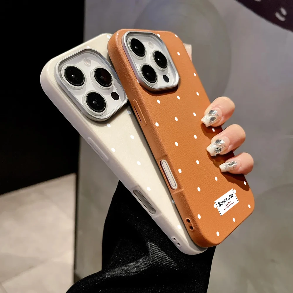 White Polka Dots Design Shockproof Soft Phone Case